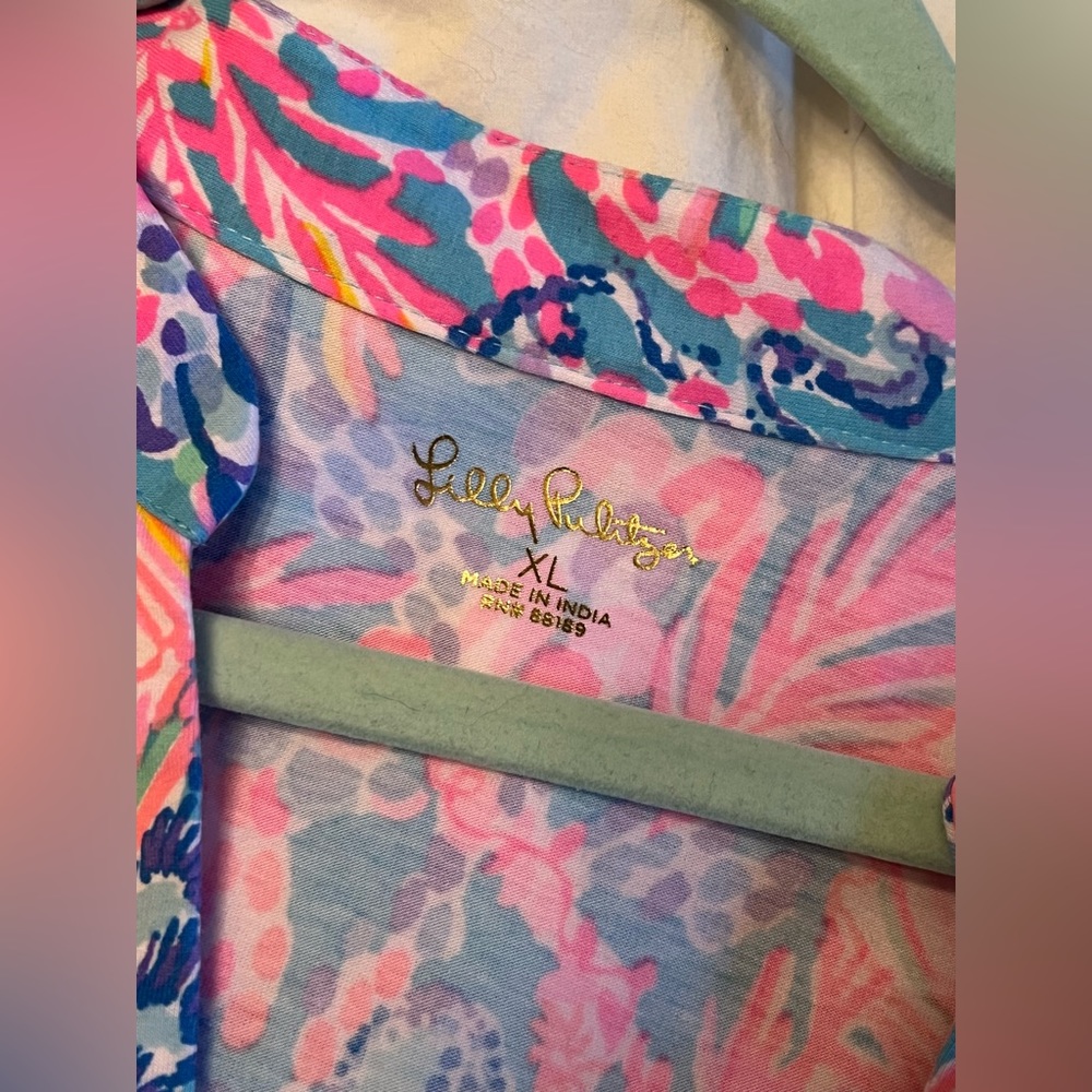 Lilly Pulitzer Winona Knit Tunic Top Multi Splendor In The Sand - Picture 3 of 4
